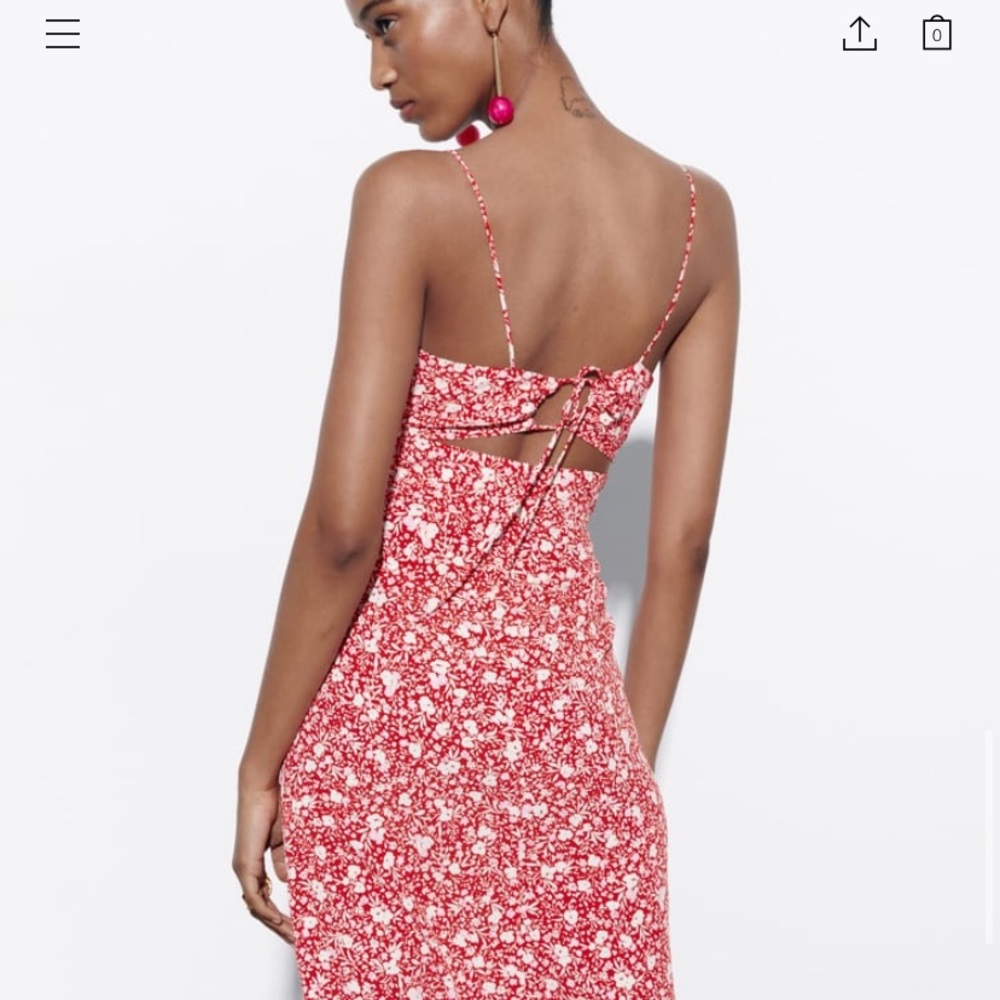 NWT Zara Red Corset Style Dress
